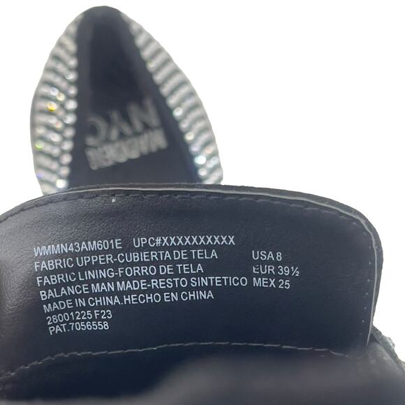 Madden NYC Rhinestone Lug Sole Penny Loafers Black Women Size 8 - Picture 7 of 7